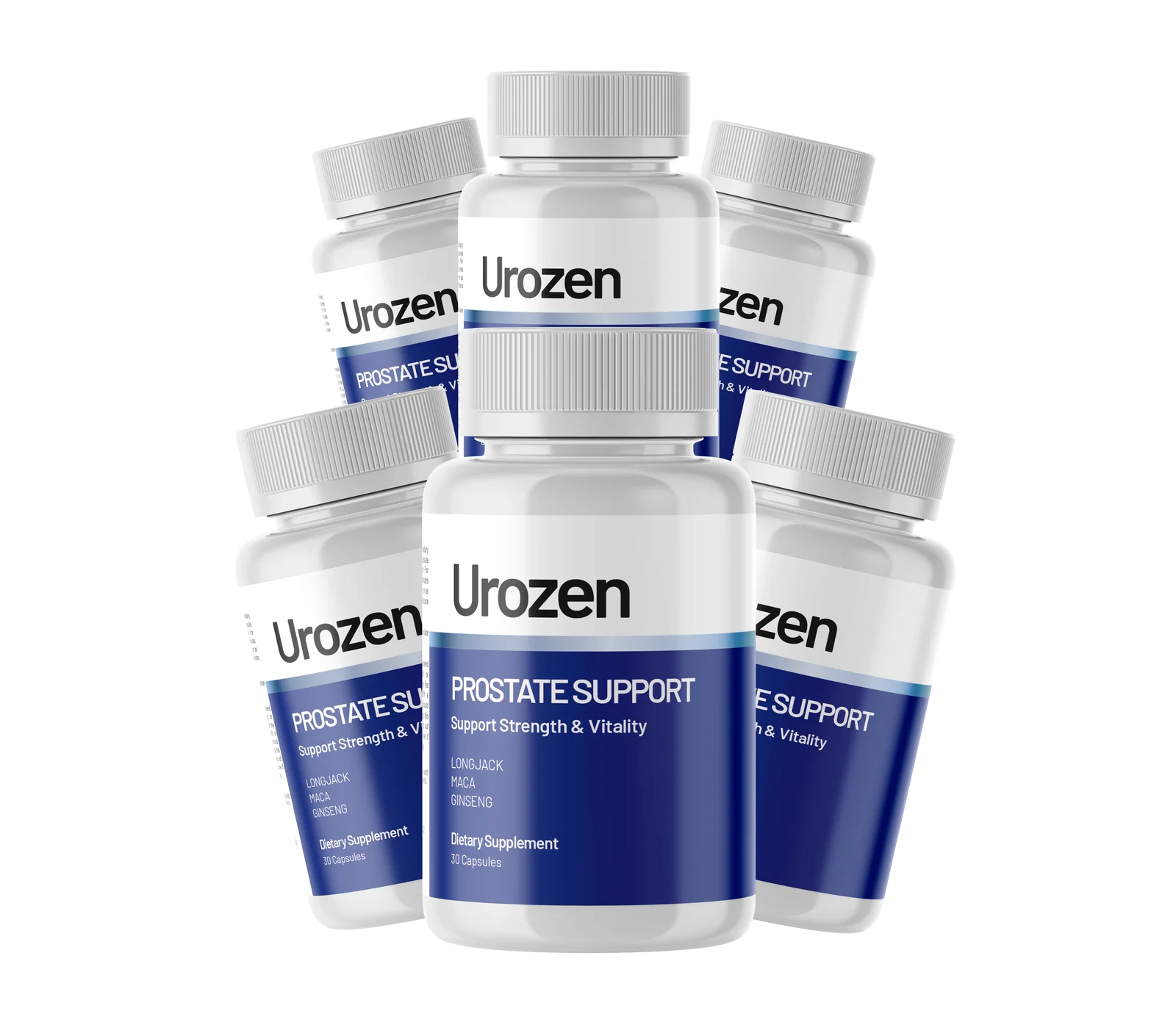 Urozen six bottle product arrangement